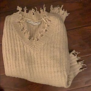 Cropped tan sweater